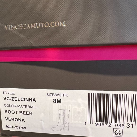 Vince Camuto Zelcinna Water Repellant Brown Suede Mid Shaft Boots SIZE 8 M - Picture 7 of 7